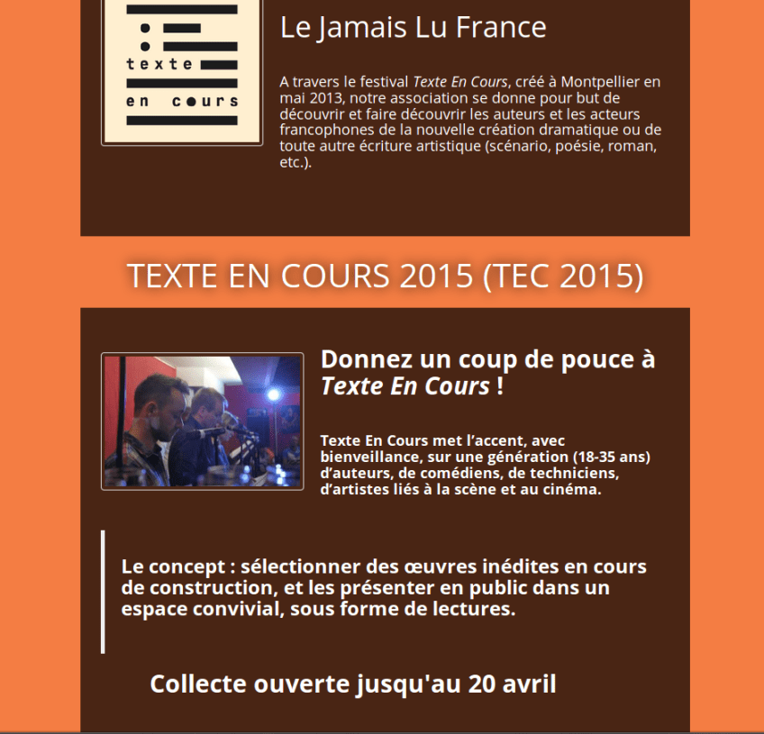 Collecte ouverte jusqu'au 20 avril